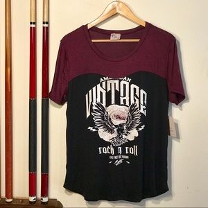 [NWT] Four Girlz Color Block Flowy Graphic Tee